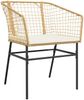 vidaXL 3-tlg. Garten-Essgruppe mit Kissen Braun Poly Rattan Glas 3334506 Bild 4