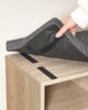 Schuhbank, Schuhregal mit Sitzfläche, Sitzbank mit Stauraum, Kissen, 6 Fächer, 60 x 30 x 52,7 cm, verstellbare Ablagen, für Wohnzimmer, Flur, Schlafzimmer, Weißeiche Bild 4