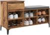 vidaXL Schuhschrank mit Regal Altholz 102 x 36 x 60 cm Holzwerkstoff 881042 Bild 3