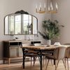 G-LEAF Wandspiegel Bogen-Wandspiegel im Barockstil, Metallrahmen mit Perlenverzierung (1-St), für Eingangsbereich, Badezimmer oder Schlafzimmer, Vintage-Schwarz Bild 2