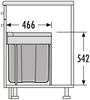 HAILO 3668-40 Abfallsorter 42 Liter EASY CARGO 42 ab 40 cm Schrankbreite Bild 2
