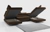 Ecksofa, Wohnzimmer U Couch, Polstersofa mit Bettkasten - GUSTAW-U - Braun Velours Bild 3