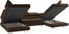 Ecksofa, Wohnzimmer U Couch, Polstersofa mit Bettkasten - GUSTAW-U - Braun Velours Bild 4