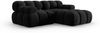 Micadoni Modulares Ecksofa Bellis 3-Sitzer Rechts Samt Bluvel Schwarz Bild 2