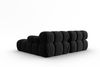 Micadoni Modulares Ecksofa Bellis 3-Sitzer Rechts Samt Bluvel Schwarz Bild 4