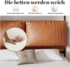Baldachin Bett Metall Bettgestell Doppelbett 140*200cm mit abnehmbarer Säule Himmelbett Option,Braun Bild 4