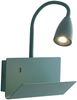 LED Schwanenhals Leselampe Grün mit Ablage & USB-Ladefunktion, B. 23cm Bild 2