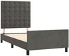 vidaXL Bettgestell ohne Matratze Dunkelgrau 90x200 cm Samt 3125978 Bild 4