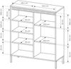 Selsey 'Falsetto' Highboard 3-türig, beige, ca. 123 x 104 x 40 cm Bild 5