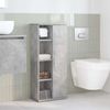 vidaXL Badezimmerschrank mit Rollenhalter Betongrau 39x22x90 cm 858527 Bild 3