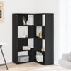 vidaXL Eck-Bücherregal 4 Etagen Schwarz 85x85x140 cm Holzwerkstoff 3307811 Bild 3