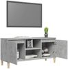 vidaXL TV-Schrank mit Massivholz-Beinen Betongrau 103,5x35x50 cm 805963 Bild 4