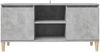 vidaXL TV-Schrank mit Massivholz-Beinen Betongrau 103,5x35x50 cm 805963 Bild 5