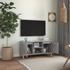 vidaXL TV-Schrank mit Massivholz-Beinen Betongrau 103,5x35x50 cm 805963 Bild 3