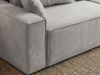 GRAINGOLD Sofa Sivra, Schlafsofa mit Bettkasten, Couch 3-Sitzer, Schlafcouch, Velour-Stoff, Hellgrau Bild 4