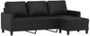 vidaXL 3-Sitzer-Sofa mit Hocker Schwarz 180 cm Kunstleder 3201024 Bild 3