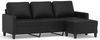 vidaXL 3-Sitzer-Sofa mit Hocker Schwarz 180 cm Kunstleder 3201024 Bild 2