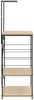 vidaXL Mikrowellenregal Schwarz Eiche 60x39,6x123 cm Holzwerkstoff 288239 Bild 4