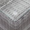 vidaXL Beistelltisch mit Glasplatte Grau 35 x 35 x 52 cm Poly Rattan 46983 Bild 4