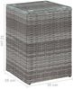 vidaXL Beistelltisch mit Glasplatte Grau 35 x 35 x 52 cm Poly Rattan 46983 Bild 5