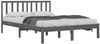 vidaXL Massivholzbett Grau Kiefer 200x200 cm [3105093] Bild 3