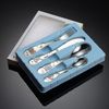 ibettertec Besteck-Set Kinderbesteck, Besteck Set 4-teiliges Edelstahlbesteck-Set für, Kinderbesteck Gabeln und Löffel,spiegelpoliertes glattes Rundbesteck Bild 2