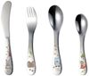 ibettertec Besteck-Set Kinderbesteck, Besteck Set 4-teiliges Edelstahlbesteck-Set für, Kinderbesteck Gabeln und Löffel,spiegelpoliertes glattes Rundbesteck Bild 3