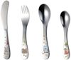 ibettertec Besteck-Set Kinderbesteck, Besteck Set 4-teiliges Edelstahlbesteck-Set für, Kinderbesteck Gabeln und Löffel,spiegelpoliertes glattes Rundbesteck Bild 4