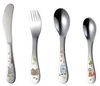 ibettertec Besteck-Set Kinderbesteck, Besteck Set 4-teiliges Edelstahlbesteck-Set für, Kinderbesteck Gabeln und Löffel,spiegelpoliertes glattes Rundbesteck Bild 5
