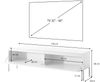 Selsey 'Bemmi' TV-Element, weiß mit goldenem Metallgestell, 46 x 150 x 32 cm Bild 5