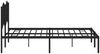 vidaXL Bettgestell mit Kopfteil, Metall schwarz, 140x200 cm Bild 5