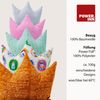 POWER INN Kronenkissen klein ca. 30x24cm | Kuschelkissen zum Träumen und Schlafen | Kinderkissen zum Spielen und Knuddeln | Babykissen als Geburtsgeschenk| 100% Baumwolle, Öko Tex 100 Premium Füllwatte (Weiß mit Lampions) Bild 3