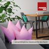 POWER INN Kronenkissen klein ca. 30x24cm | Kuschelkissen zum Träumen und Schlafen | Kinderkissen zum Spielen und Knuddeln | Babykissen als Geburtsgeschenk| 100% Baumwolle, Öko Tex 100 Premium Füllwatte (Weiß mit Lampions) Bild 5