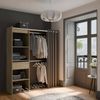 Dmora Großer Kleiderschrank Serpentina, Schlafzimmermöbel, Schrank, Garderobe, 167x50 h192 cm, Eiche und Mattweiß Bild 2