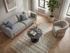 Couchtisch 60cm Aluminium mit schwarzer Marmor Tischplatte - Runder Wohnzimmertisch - Design Sofatisch - Moderner Loungetisch - Edler Beistelltisch Wohnzimmer Handmade Bild 5