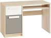 Schreibtisch ""Drop"" Computertisch 119x55cm Fjord Buche grau weiß Bild 1