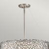 Hängeleuchte, Deckenlampe, Metall Leinen Glas, D 55,9 cm Bild 3
