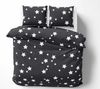 Mako Satin Bettwäsche big Stars anthrazit 135x200 + 80x80 Bild 3