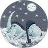 Teppich BAMBI BLUE 120 X 120cm Rund Bild 3