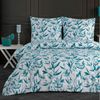 Buymax Bettwäsche Girasol, Renforce: 100% Baumwolle, 2 teilig, 155x220 cm, Bettbezug-Set, mit Reißverschluss, Blumen, Grün, Petrol Bild 2