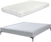 Doppelbett Lilla mit Matratze Textil 160x200 cm Hellgrau [en. casa] Bild 2