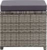 vidaXL Gartenhocker 2 Stk. mit Sitzkissen Poly Rattan Anthrazit 46419 Bild 5