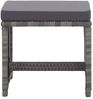 vidaXL Gartenhocker 2 Stk. mit Sitzkissen Poly Rattan Anthrazit 46419 Bild 3