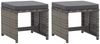 vidaXL Gartenhocker 2 Stk. mit Sitzkissen Poly Rattan Anthrazit 46419 Bild 1