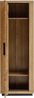 Garderobenschrank >GRENO< 2 Böden, 1 Stange, in Eiche teilmassiv - 69,5x200,5x40 (BxHxT) Bild 3