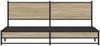 vidaXL Metallbett ohne Matratze Sonoma-Eiche 200x200 cm 3301398 Bild 5