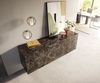 Sideboard Cuor 180 cm Keramik Emperador Extra Lucidato Dunkelbraun 2 Türen 3 Schubfächer Schwebend Bild 4