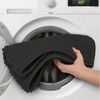 Beautissu Badematte rutschfest 60x50 cm – Duschvorleger Hochflor Badteppich rutschfest Waschbar Shaggy – Flauschig Badvorleger Badezimmerteppich – Badezimmer Badematte Schwarz BeauMare FL Bild 3
