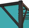 Pergola Baia, Garten Pavillon Terrassenüberdachung, stabiles 6cm-Stahl-Gestell + Schiebedach türkis-blau ~ 3x4m Bild 4
