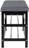 Schuhbank >Padova< in Grau, Stoff - 34x50x100cm (BxHxT) Bild 4